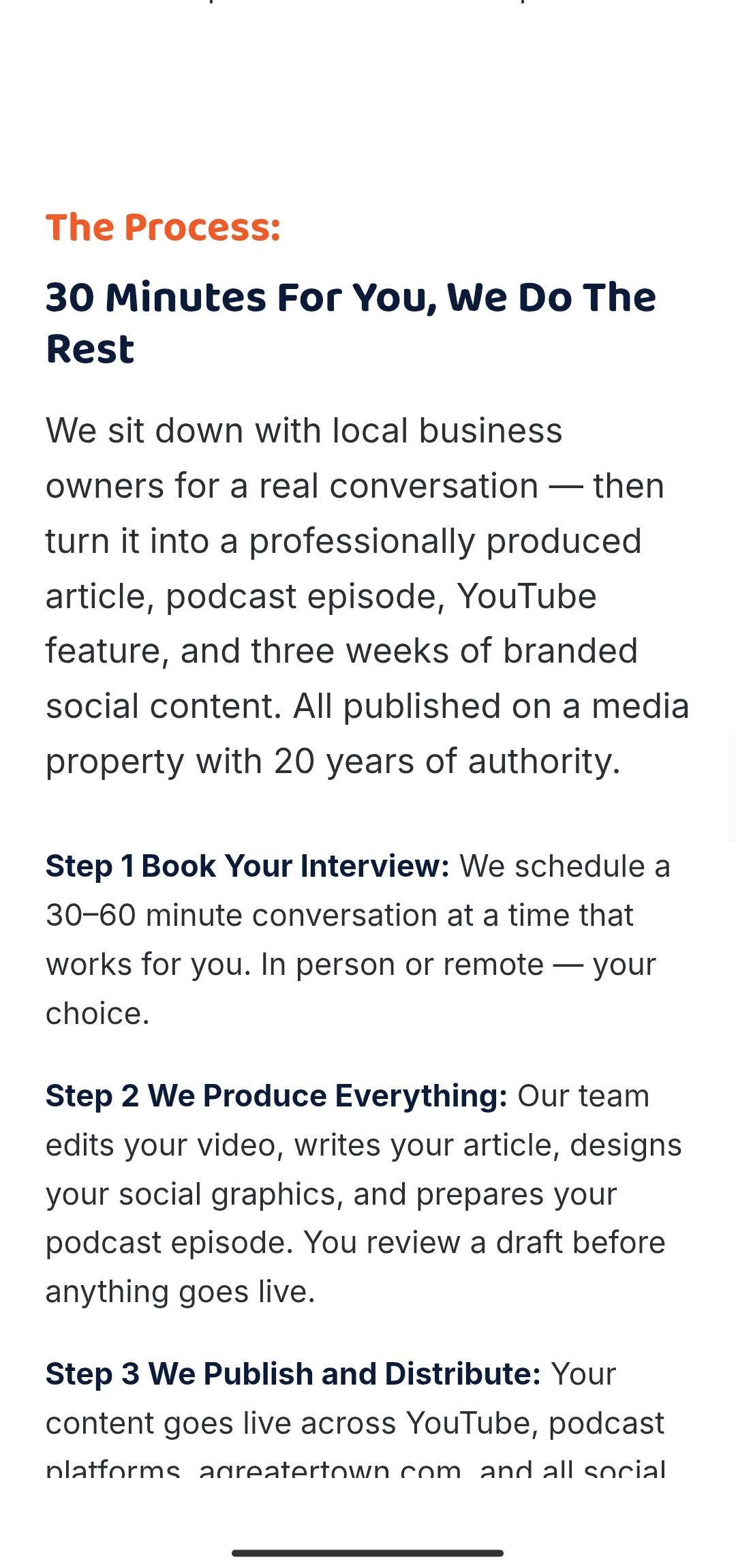 Small Business Talks See All Samples section with video and podcast links