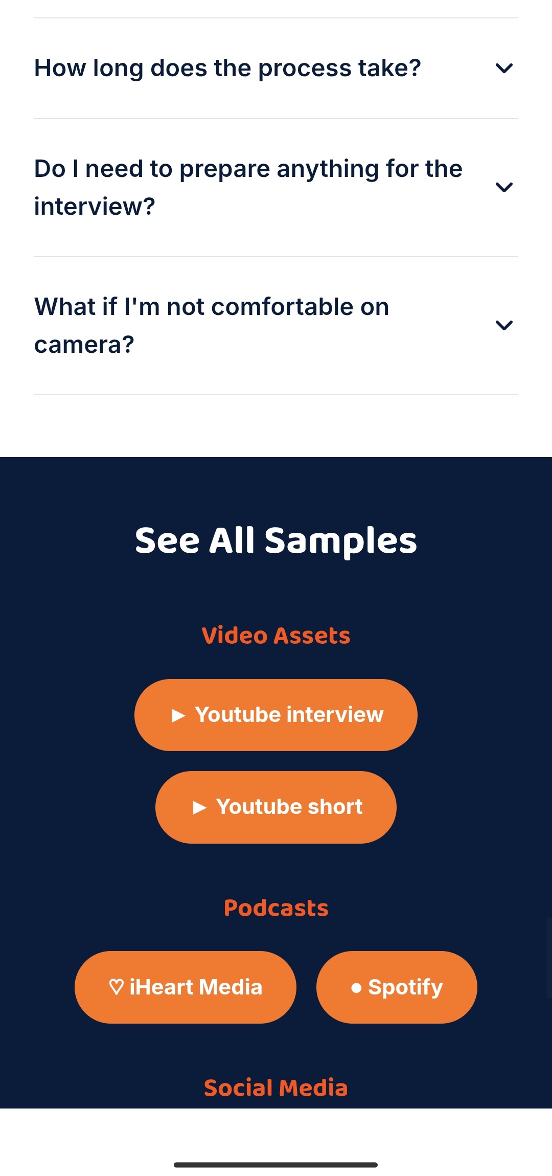 Small Business Talks three-step process for booking and producing content